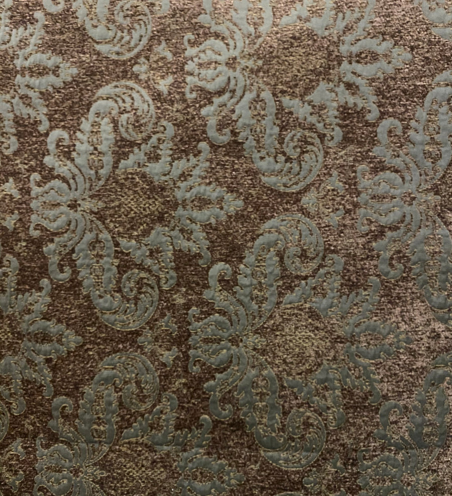 Blue And Brown Damask