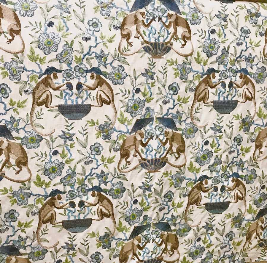 Cheeky Monkey color Island embroidery Pindler