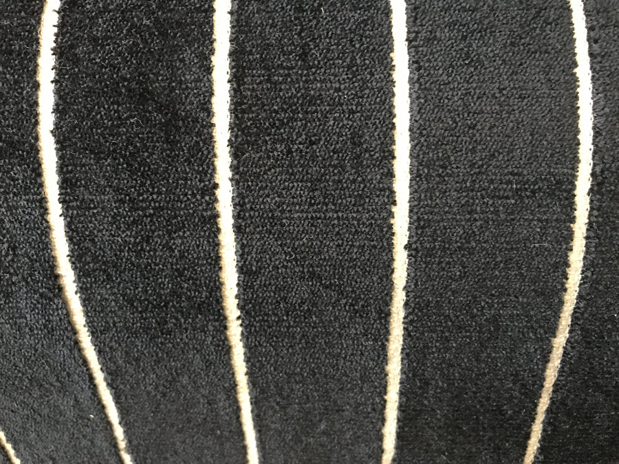 VELVET STRIPE Black/Cream