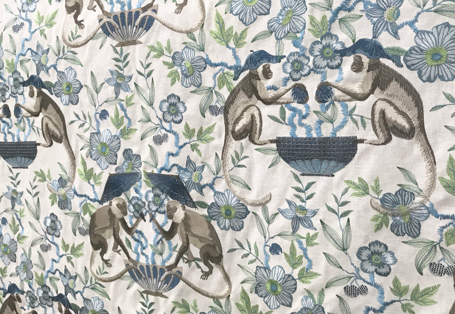 Cheeky Monkey color Island embroidery Pindler