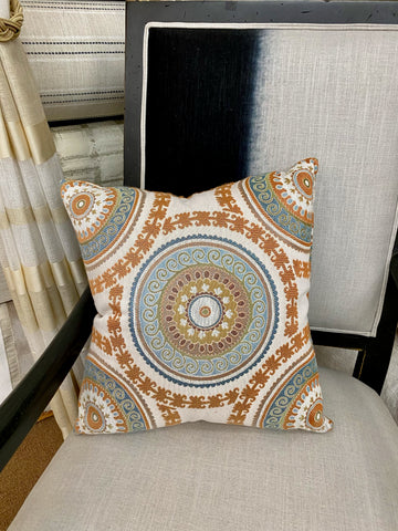 Orange Medallion Pillow