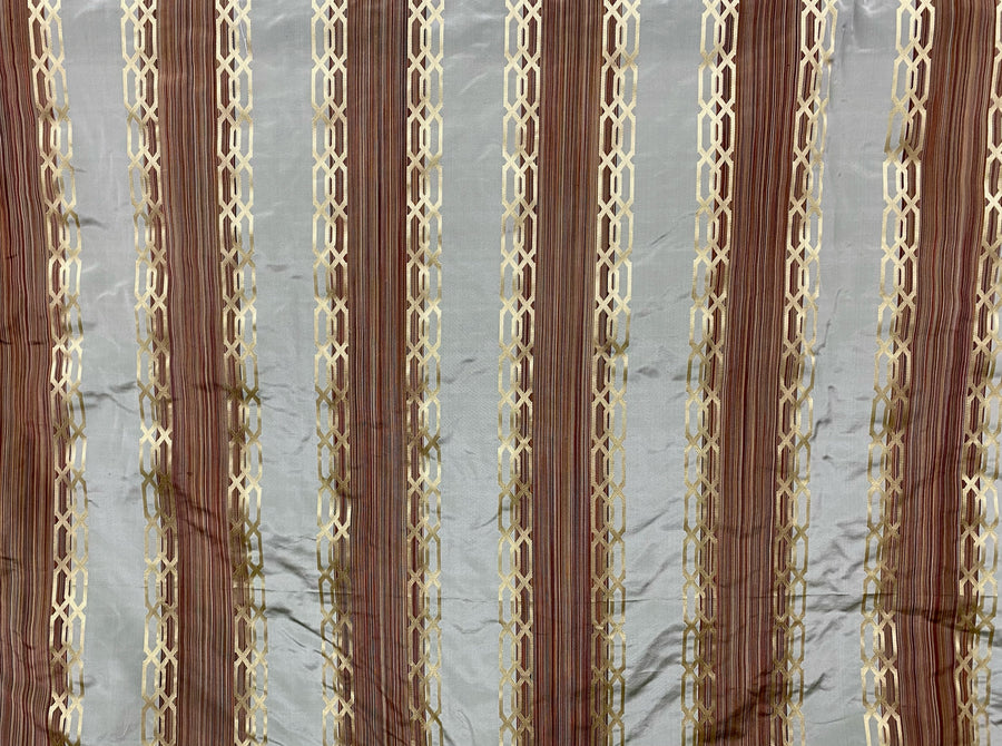 Blue and Brown Silk