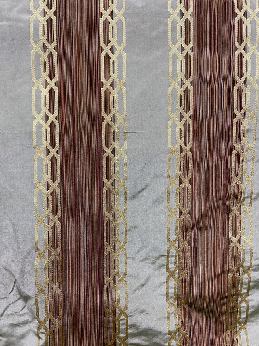 Blue and Brown Silk